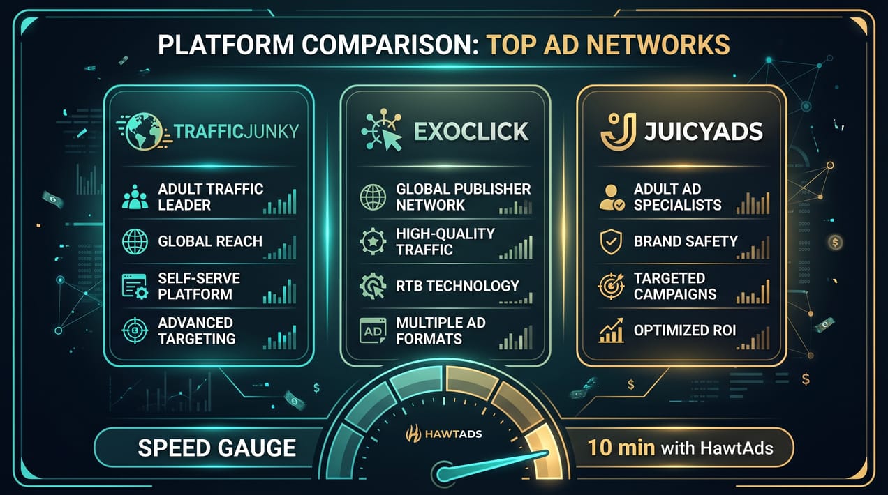 TrafficJunky vs ExoClick vs JuicyAds: Which Platform Needs Better Creatives (And How to Make Them Fast)